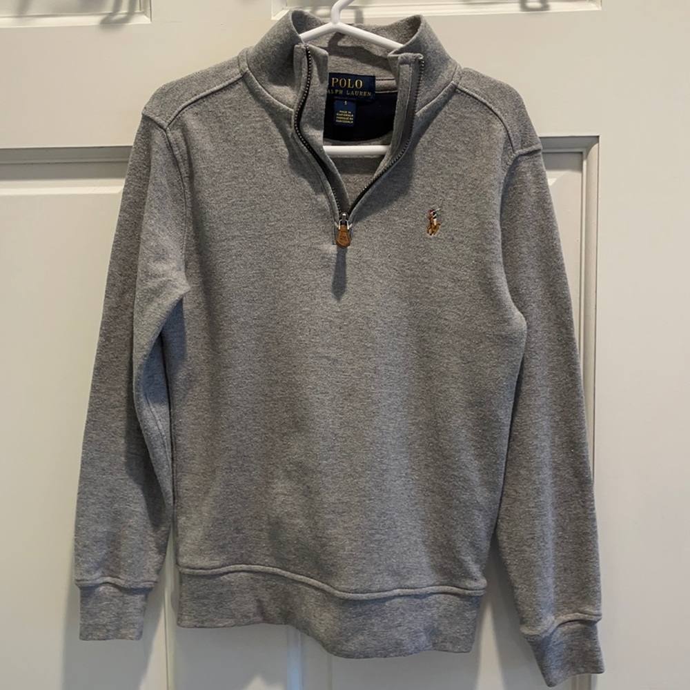 Polo Ralph Lauren boys gray quarter zip pullover